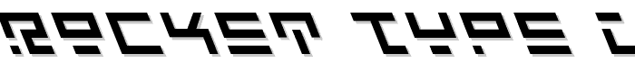Rocket Type Leftalic font